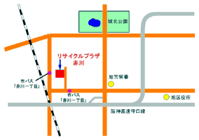 リサイクルプラザ赤川地図