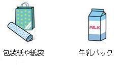 包装紙や紙袋、牛乳パック