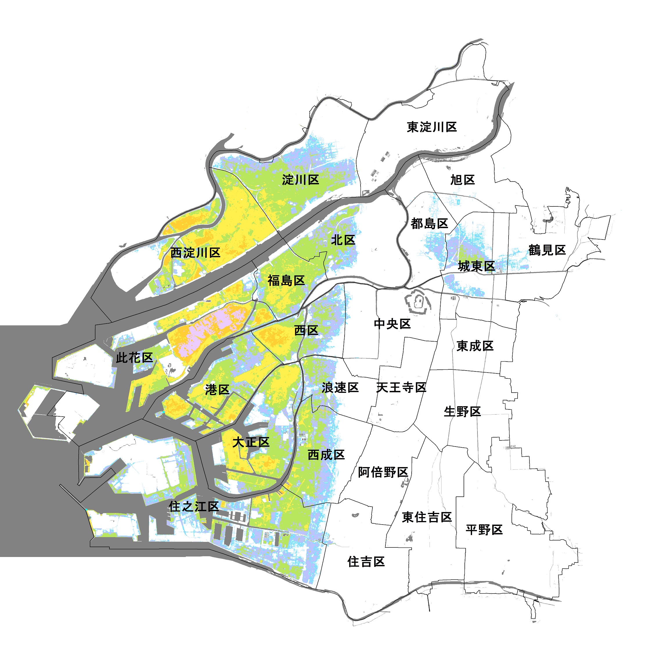 大阪市の津波ハザードマップ