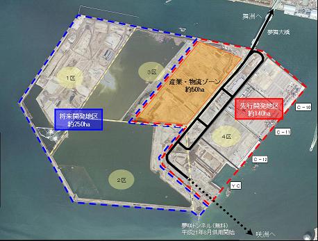 夢洲地区の構想図です