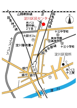 淀川区民センター地図