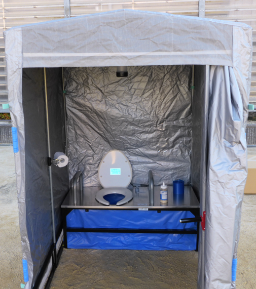 災害時仮設トイレの写真