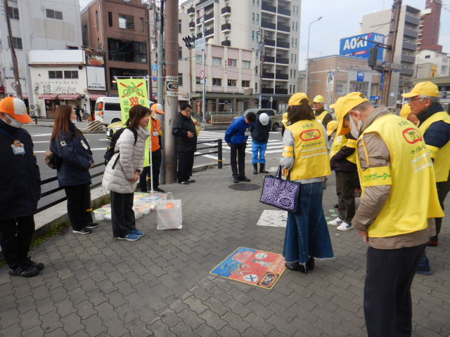 昭和町駅周辺に集まった多くのサイクルサポーター