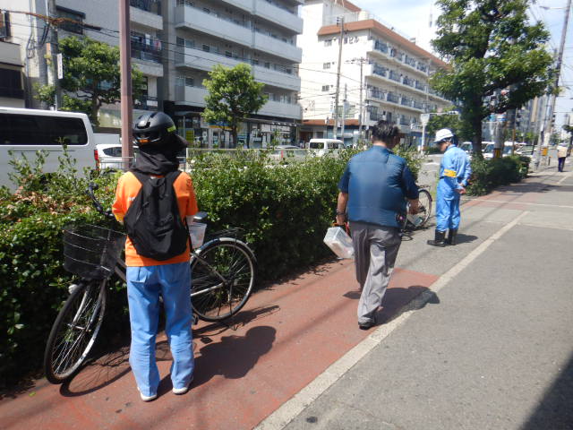 昭和町駅周辺で放置自転車等啓発に取り組む
