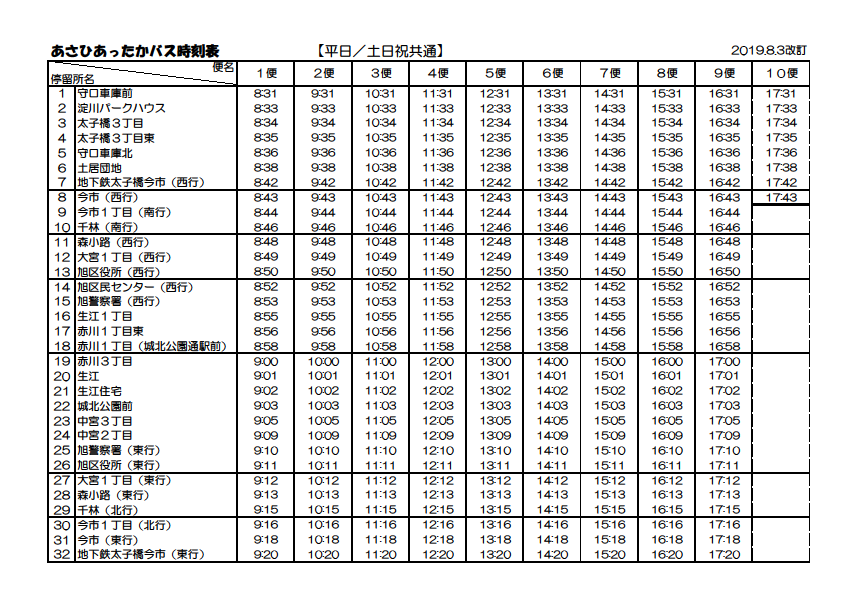 大阪 市バス 路線 図 時刻 表