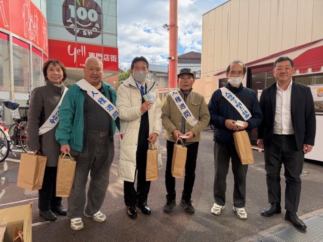 千林エール館周辺での啓発活動に参加してくださった皆さん
