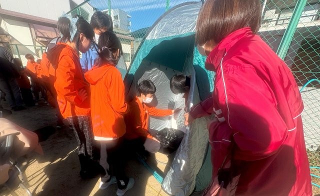 防災トイレ展示の様子