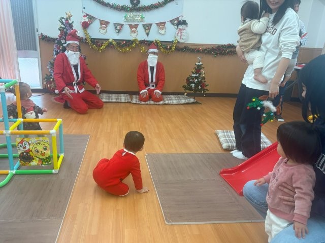 サンタさんと記念写真