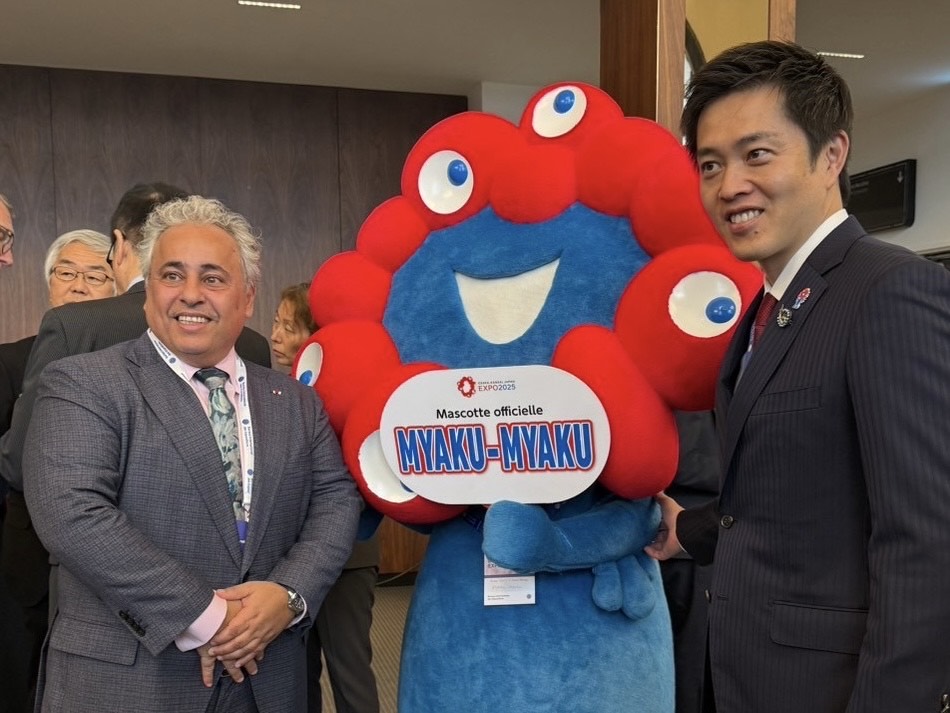 BIE総会での吉村知事のプロモーション活動の様子