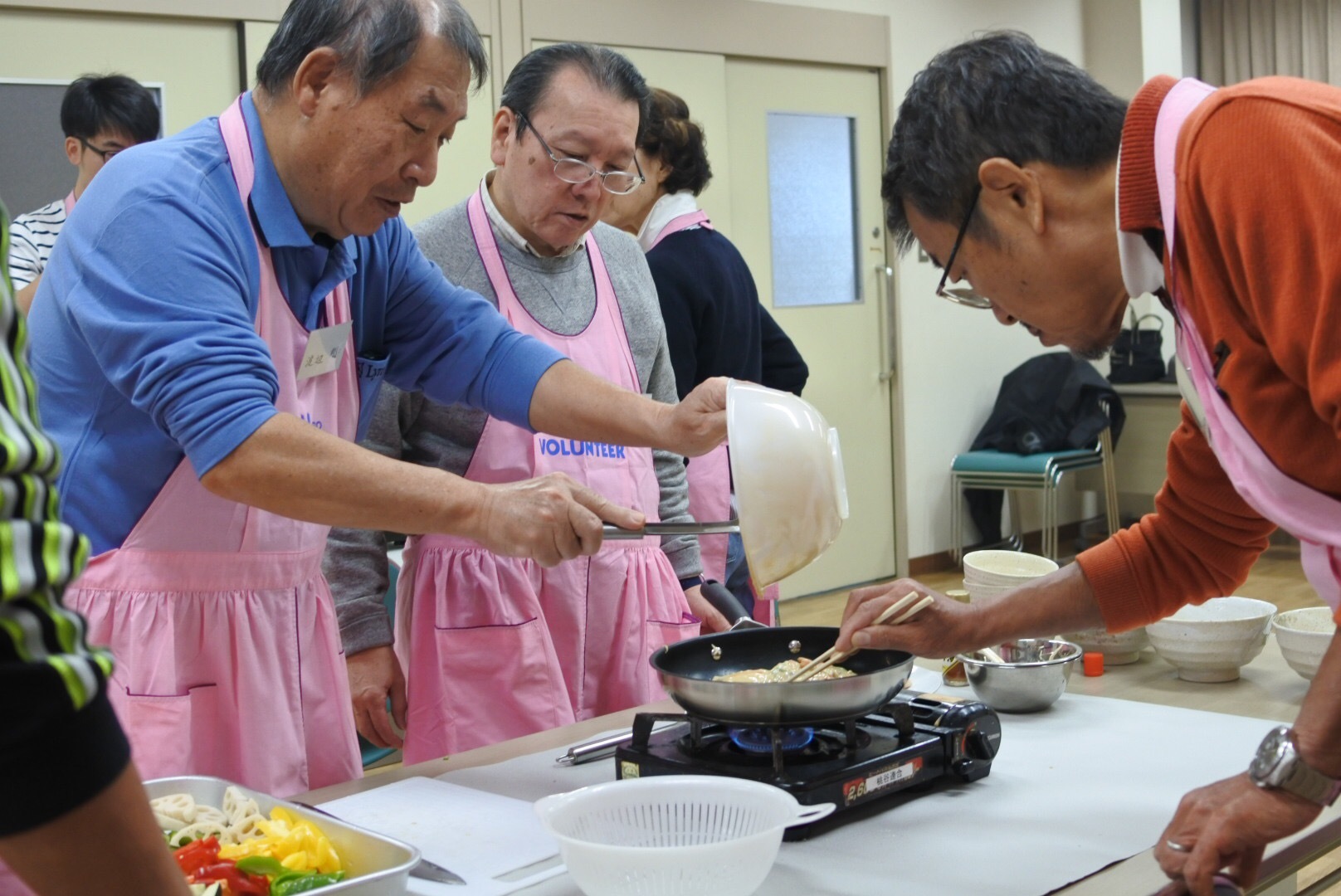 男の料理教室の様子