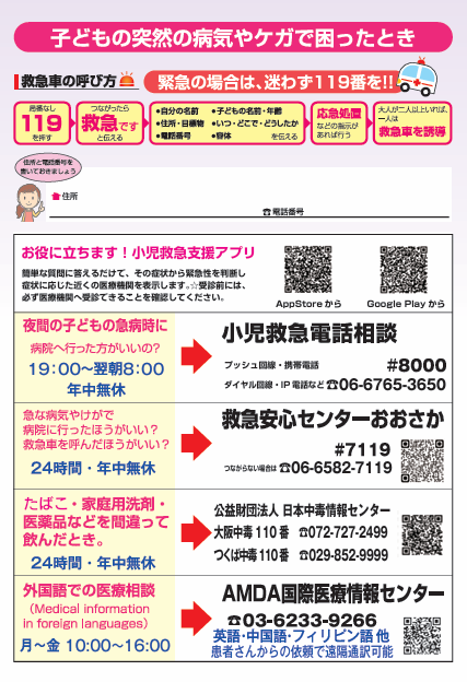 てくてくナビに掲載している子どもの病気やケガのときの情報