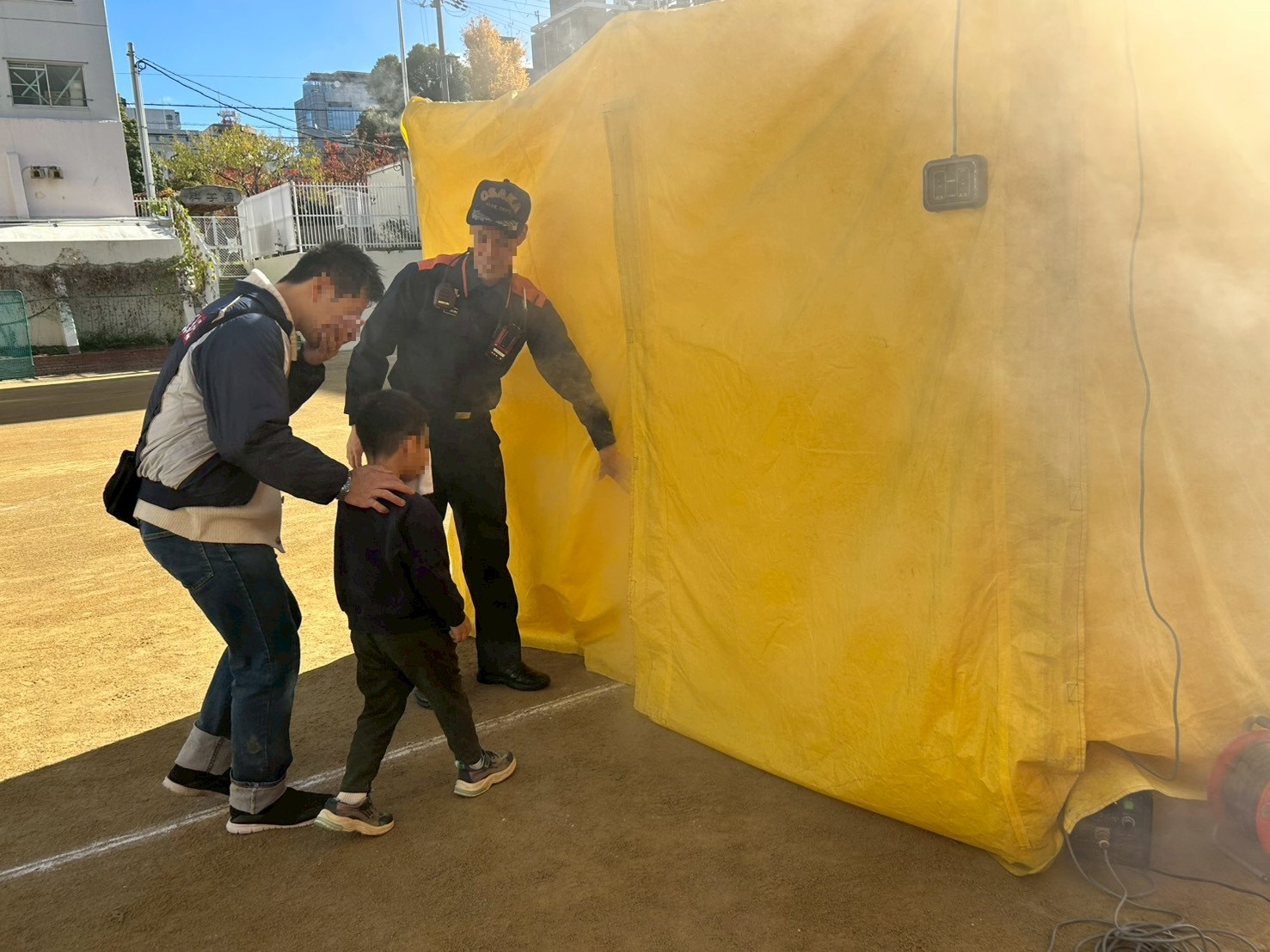 避難所開設訓練の様子1