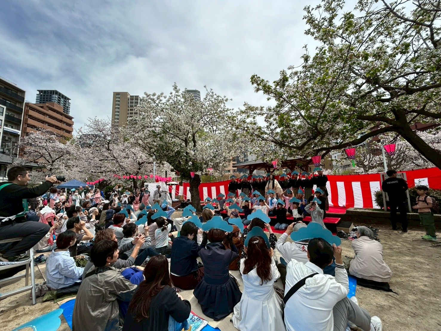 中大江校下　桜まつりお茶会の様子1