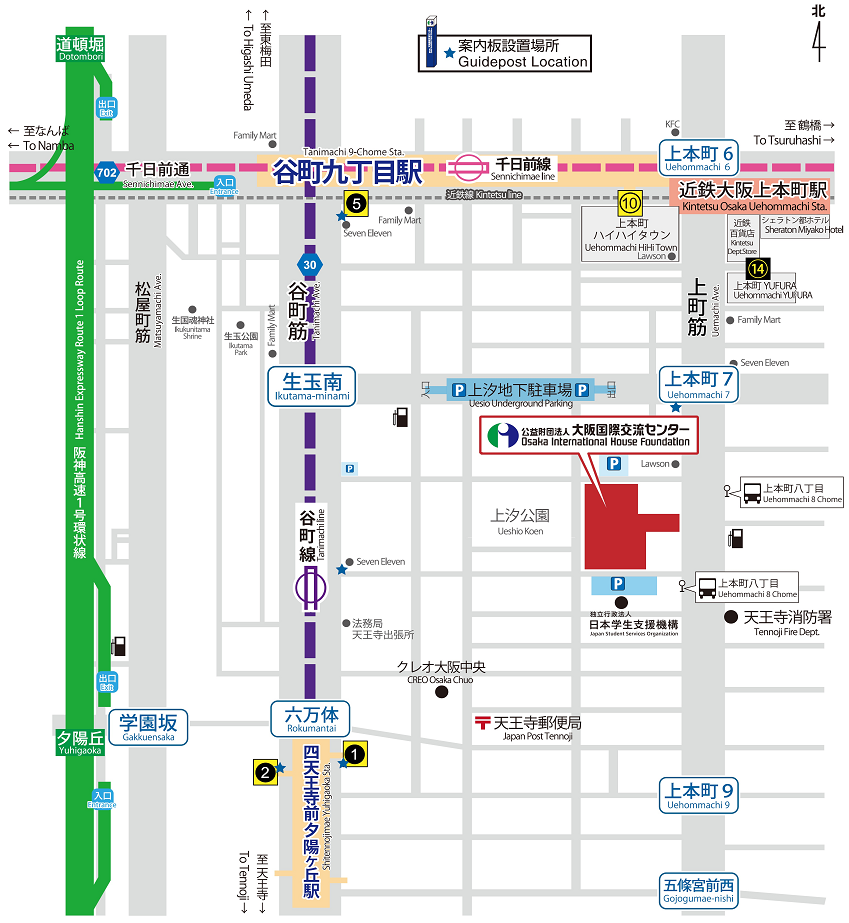 （公财）大阪国际交流中心地图