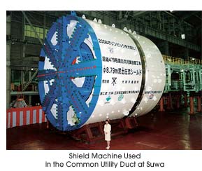 Shield Machine Used in the Common Utility Duct at Suwa