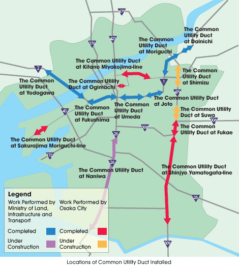 Location of Common Utility Duct Installed