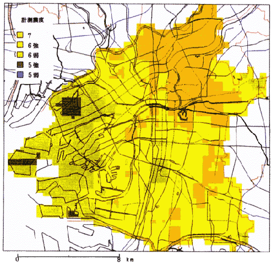 Distribution of Seismic Intensities Map