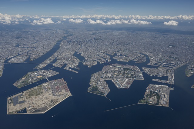 Whole view of Port of Osaka