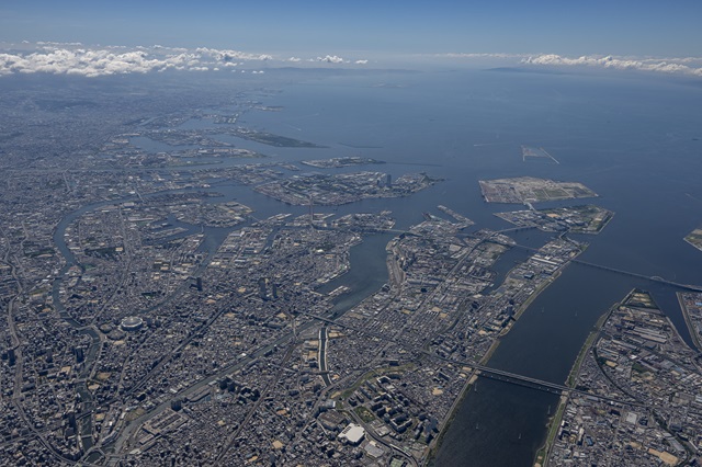 Bird's-eye view of Port of Osaka