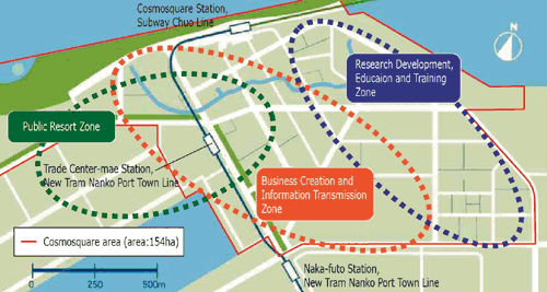 Zoning map for Sakishima Cosmo square area