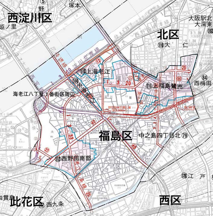福島区の地図