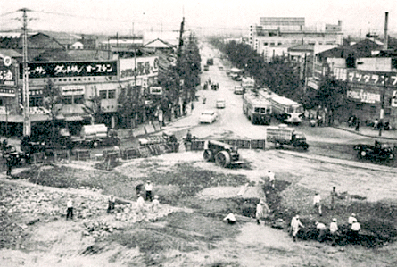 昭和９年頃の今里交差点の写真