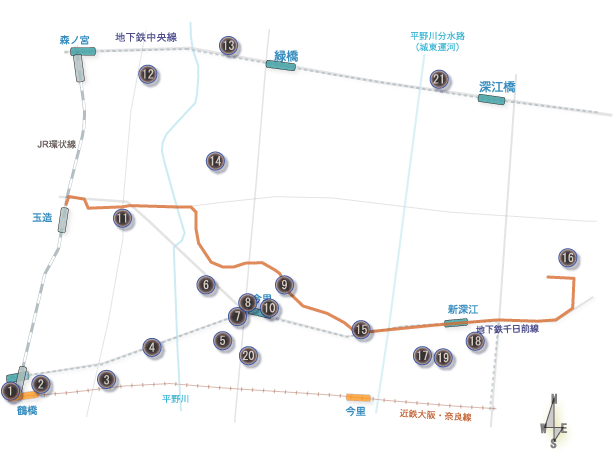東成の地図