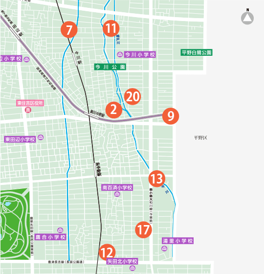 地ブラ・商店街　全体MAP