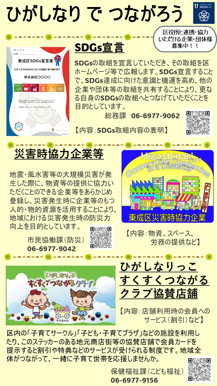 連携・協力内容のチラシ