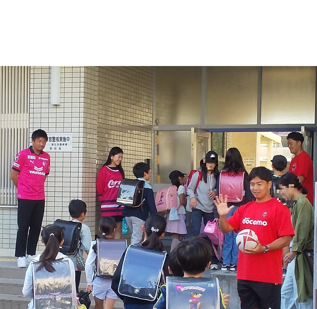 あいさつ活動の様子