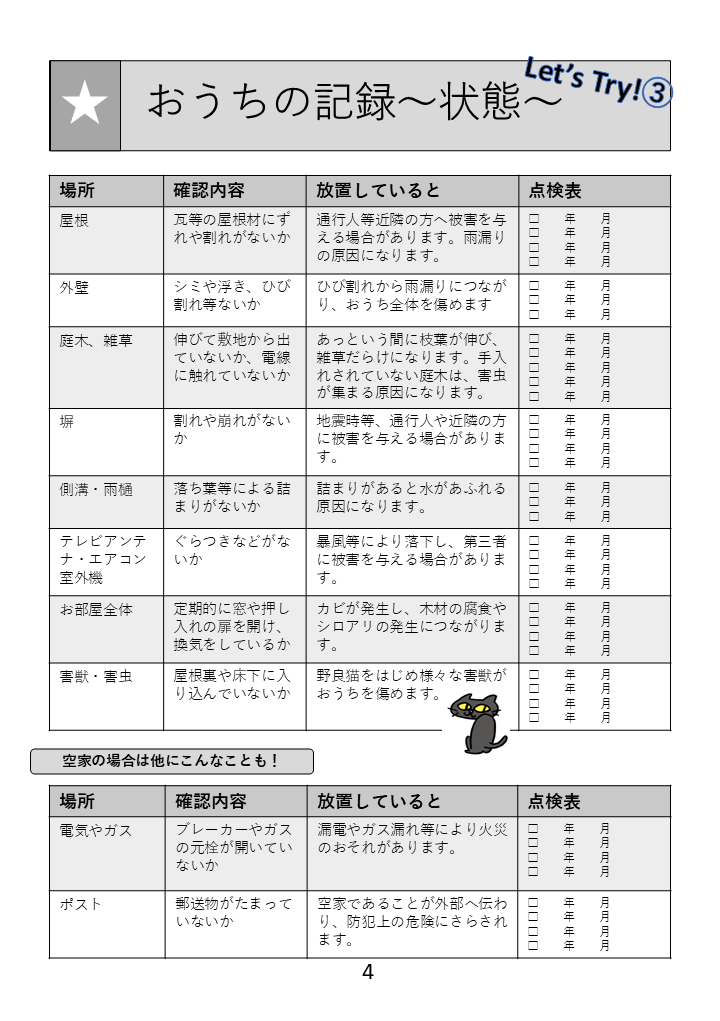 4ページ　おうちの記録～状態～