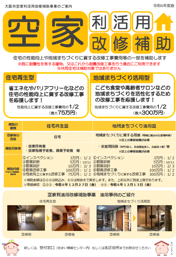 空家利活用改修補助パンフレット