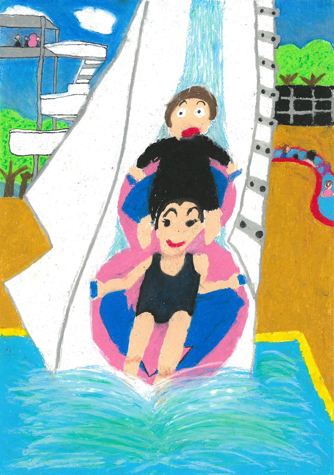 令和6年度「水」の絵特選画像「ウォータースライダー」