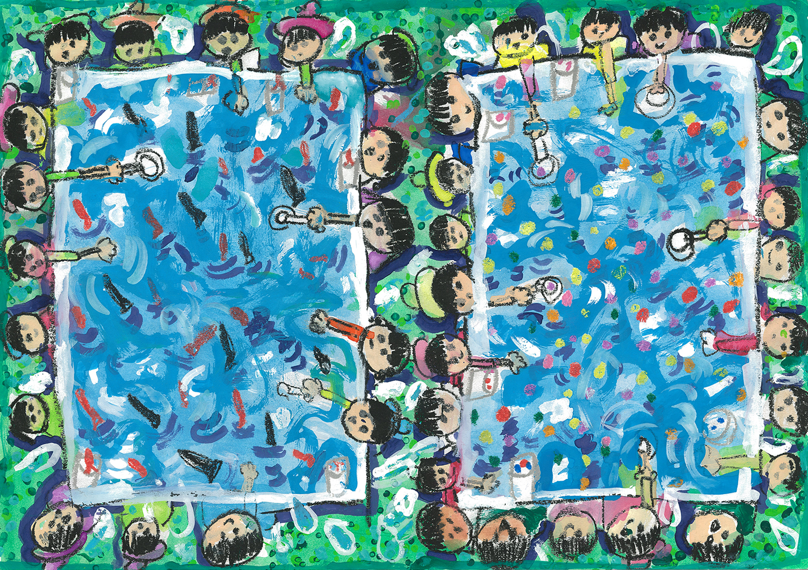 令和6年度「水」の絵特選画像「夏まつり」