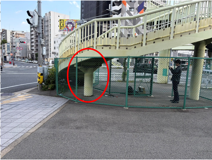 損傷状況の写真