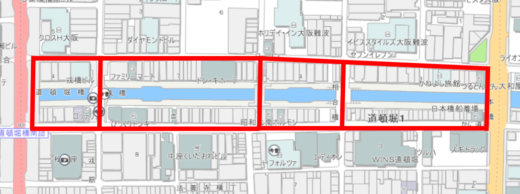 ミナミごみゼロカート巡回エリア