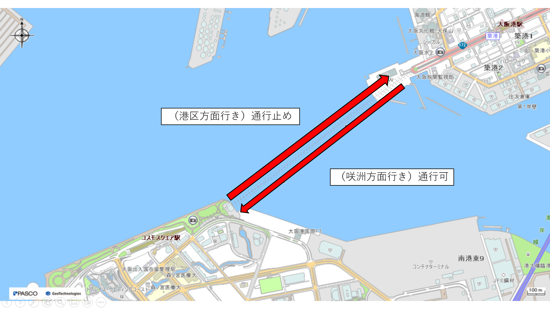 通行止めの場所