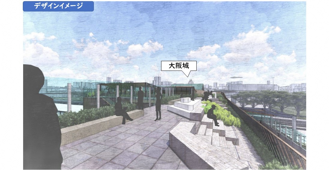 大阪城公園接続デッキのデザインイメージ2