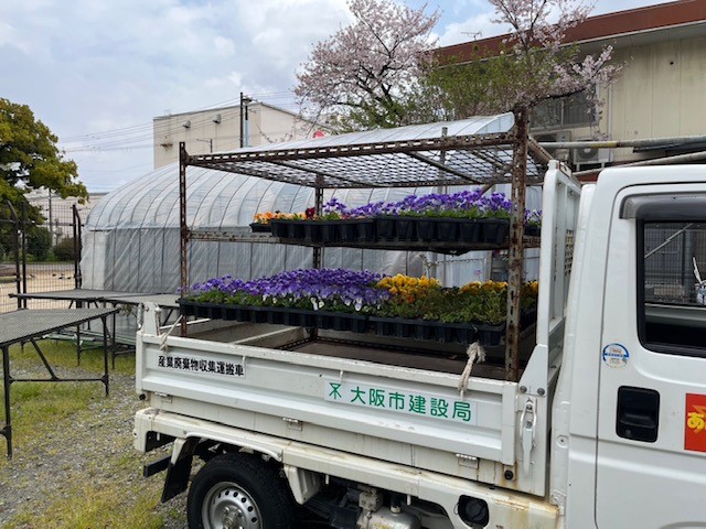 鶴見緑地公園事務所の協力により城東区内各所へ配送されます。