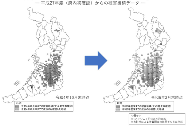 被害地域の推移