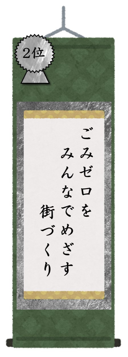 第2位　ごみゼロを　みんなでめざす　まちづくり
