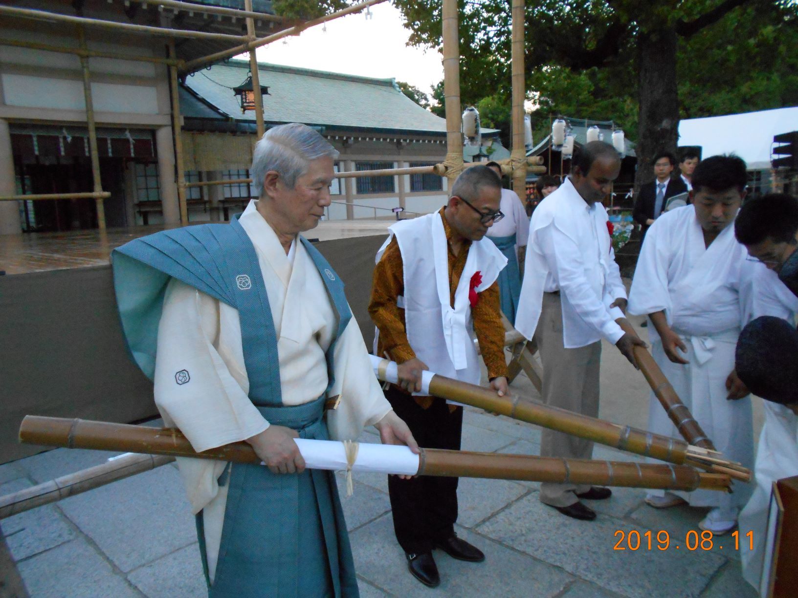生國魂神社にて