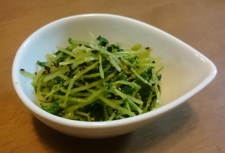 大阪市 簡単に作れる野菜料理 12 豆苗の塩昆布あえ 市の取り組み 健康づくりに関する情報