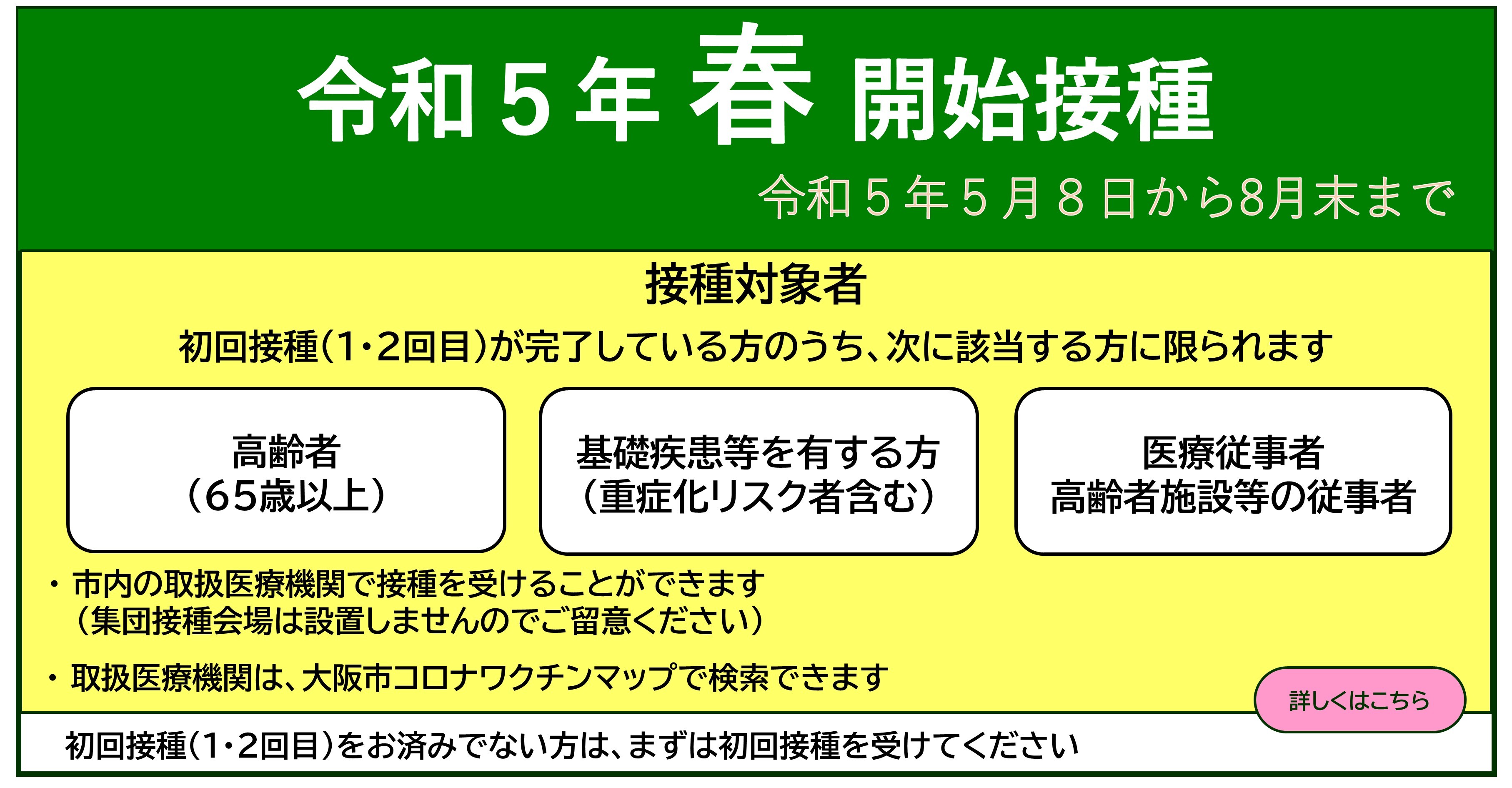 令和5年春開始接種
