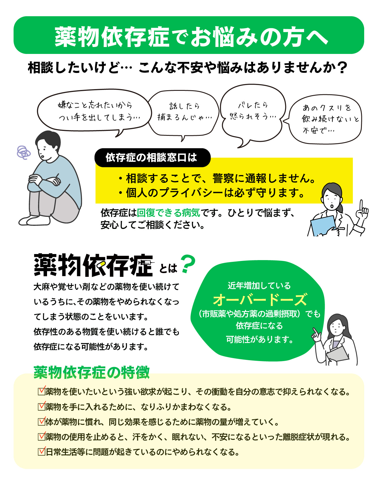 薬物依存症でお悩みの方へ