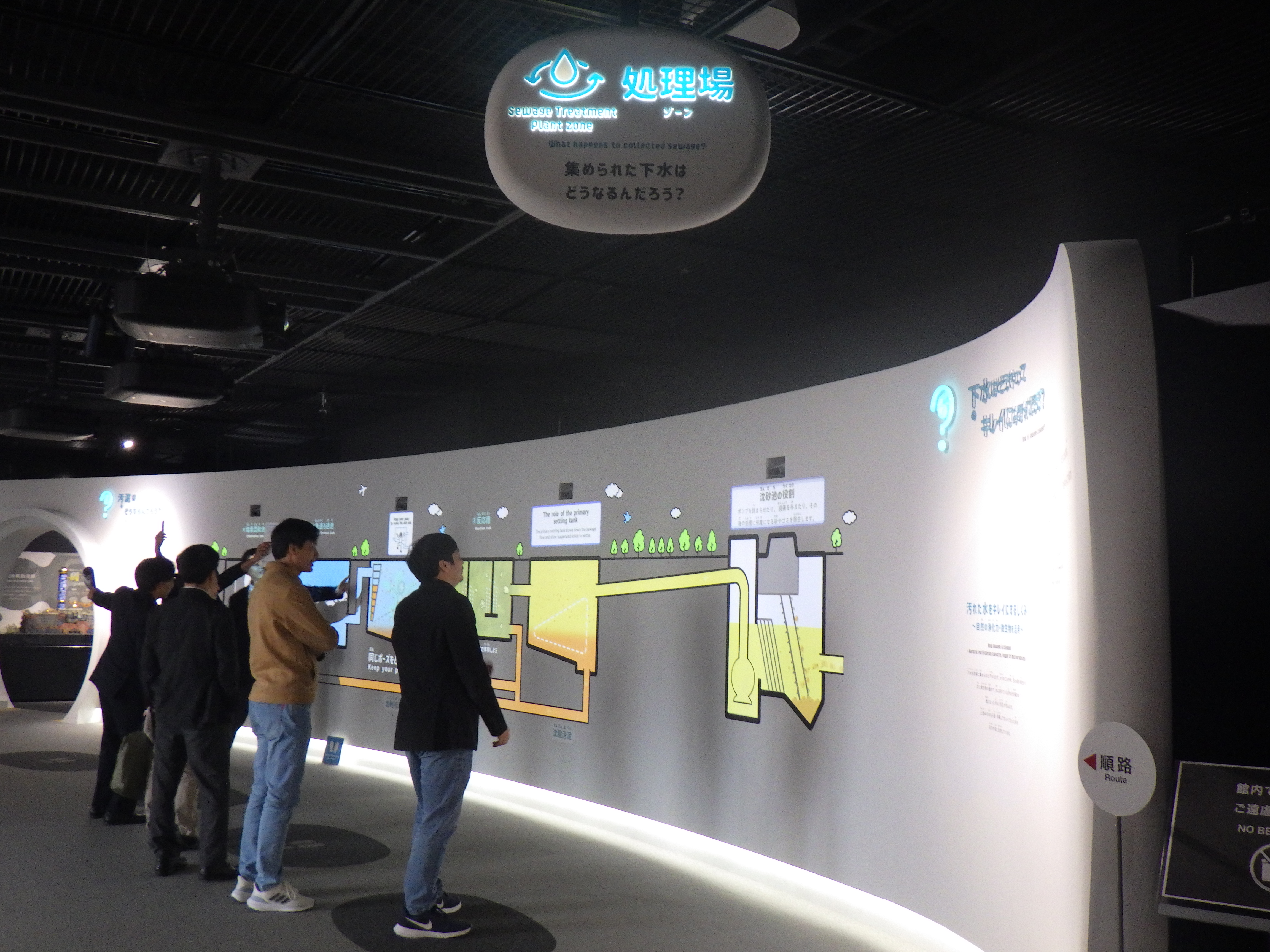 大阪市下水道科学館見学の様子