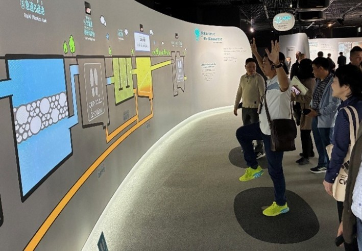 大阪市下水道科学館見学の様子