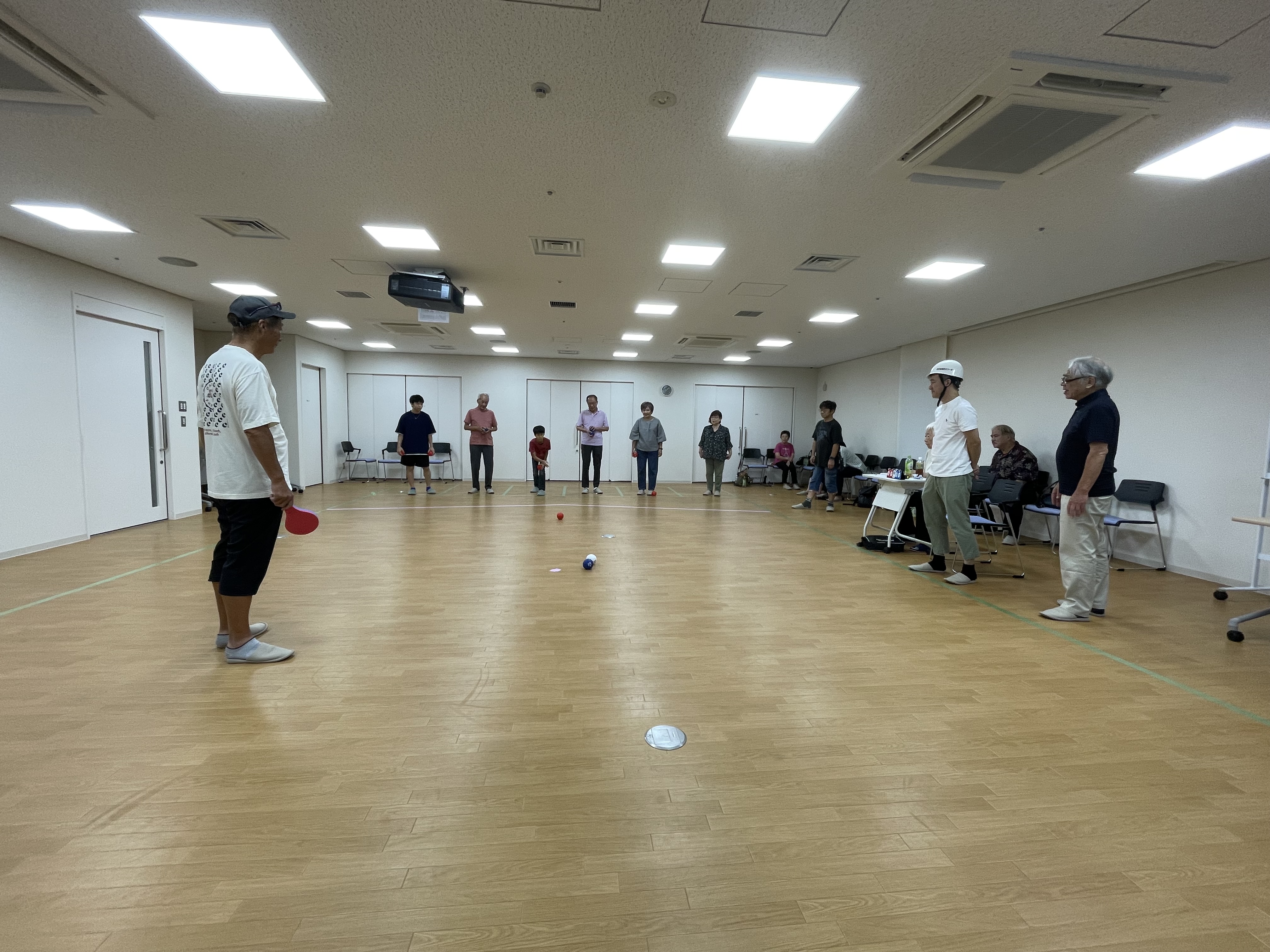 ボッチャ体験の様子