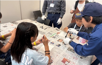 鑑識体験の写真