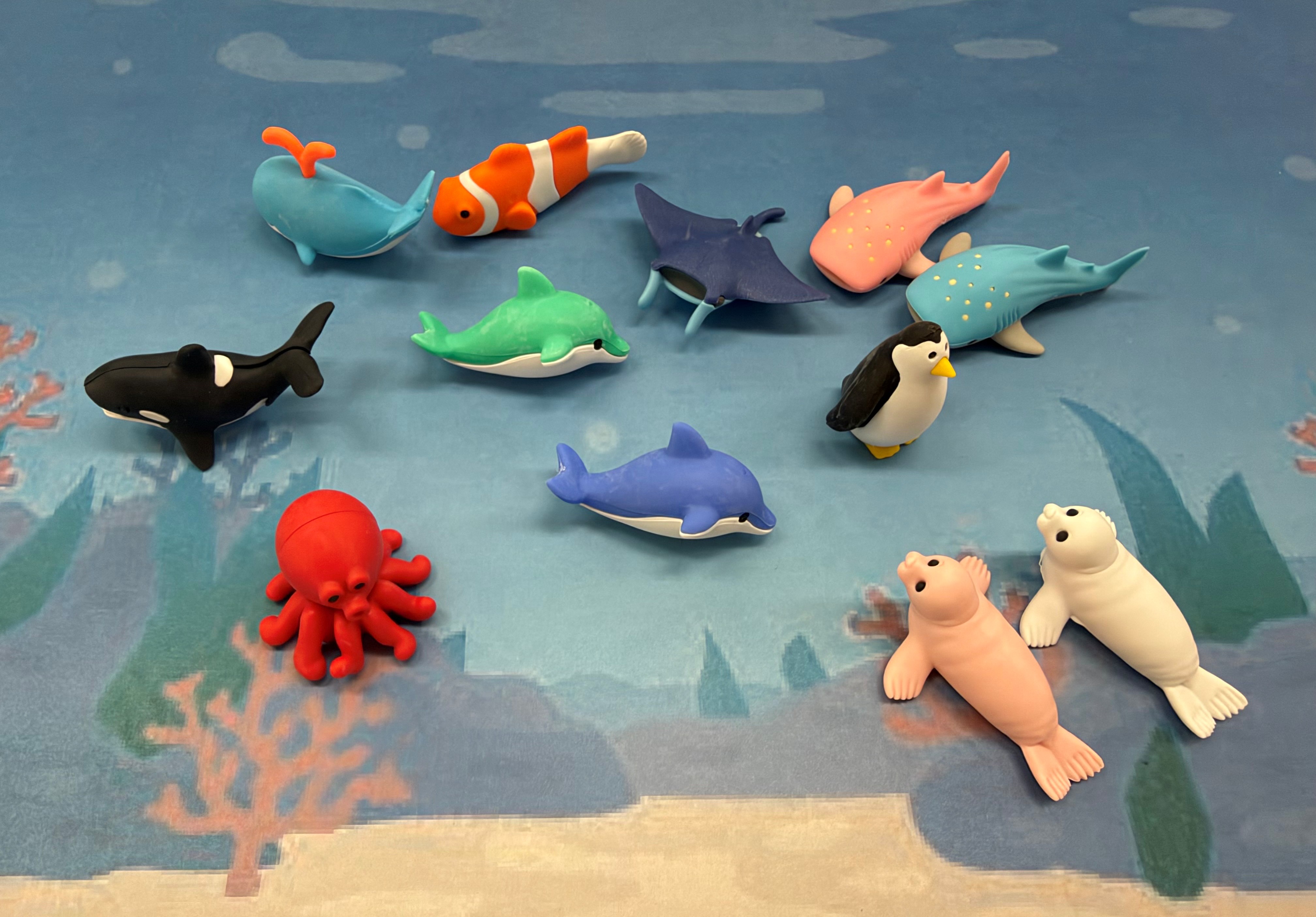 海の生き物消しゴム